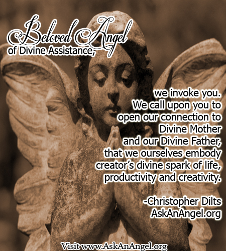 Statue of a praying angel_AskAnAngel.org